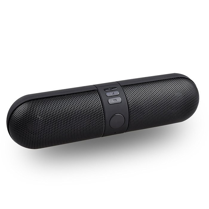 Wireless Mini Pill Multi-function Bluetooth Speaker w/ Mic TF card / FM Radio Function (Black) N2