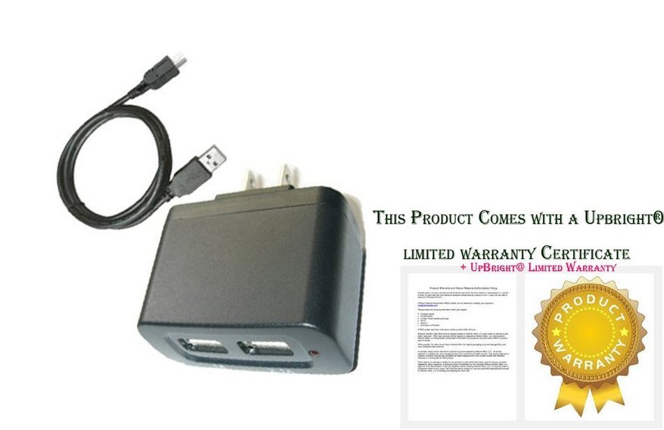 UpBright&reg; New USB AC / DC Adapter + USB Charging Cable For iSound Fire Aluminum i.Sound Rechargeable Portable...