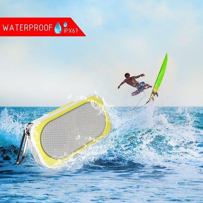 Bluetooth Speakers - Wireless, Waterproof and Portable for Outdoor, Indoor and use in Shower - Weatherproof, built... N19