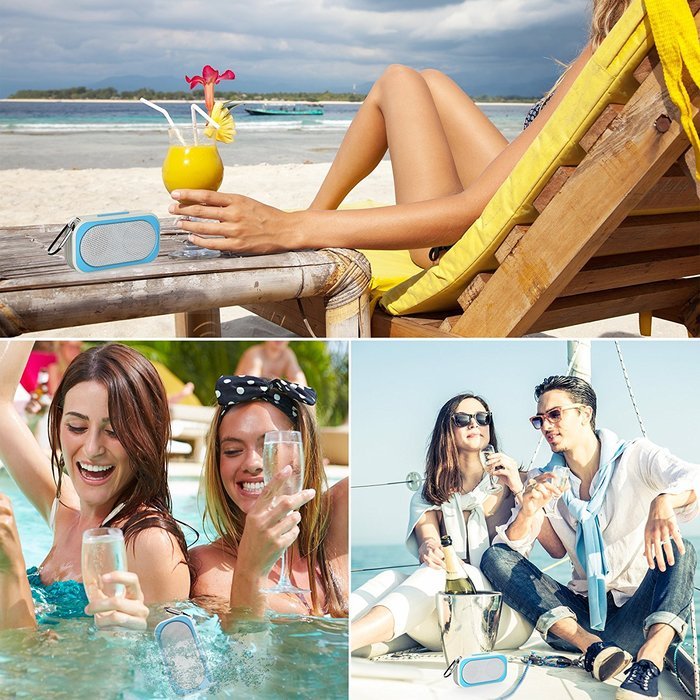 Bluetooth Speakers - Wireless, Waterproof and Portable for Outdoor, Indoor and use in Shower - Weatherproof, built... N27