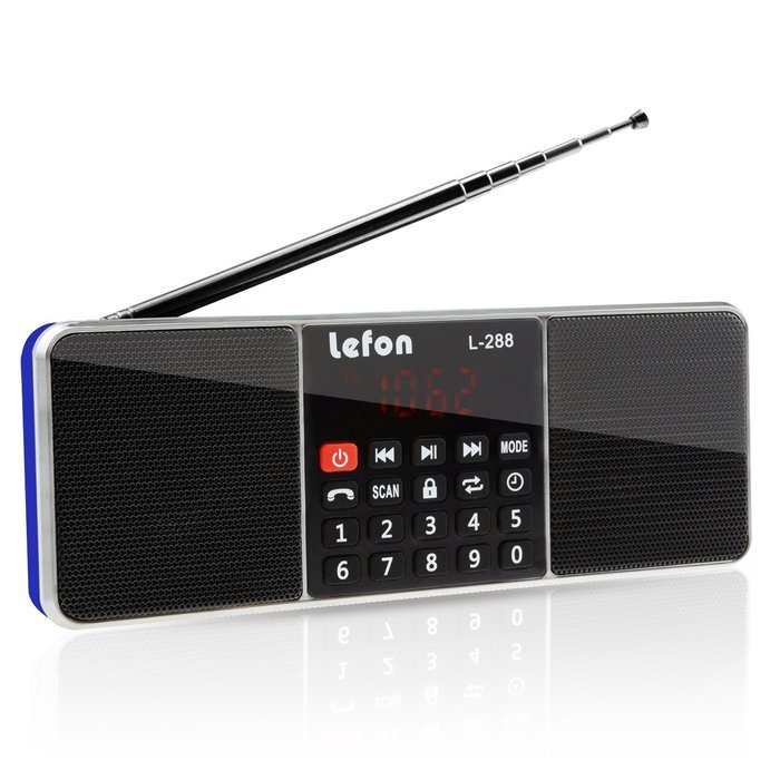 LEFON Multifunctional Bluetooth Dual Channel Digital AM / FM Radio Media Speaker MP3 Music Player Support TF Card... N15