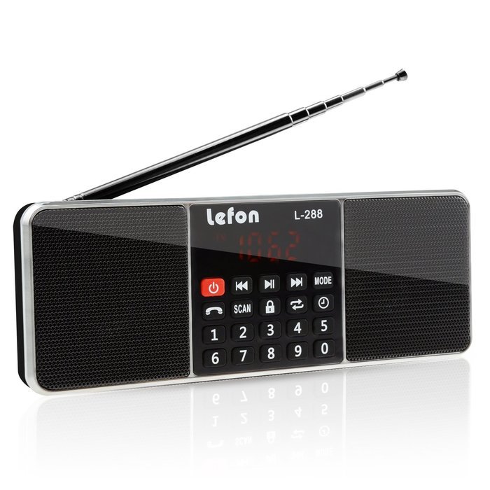 LEFON Multifunctional Bluetooth Dual Channel Digital AM / FM Radio Media Speaker MP3 Music Player Support TF Card... N29