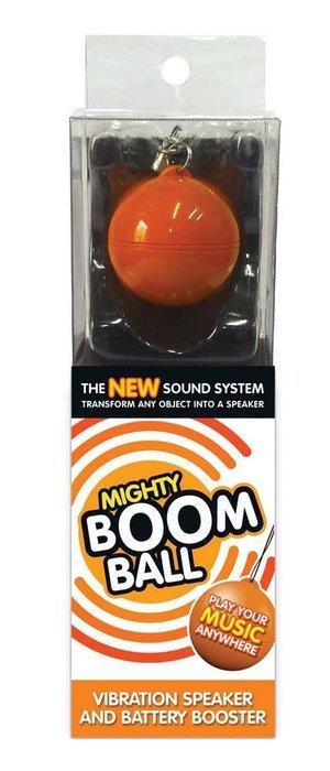 Mighty BoomBall Portable Vibration Speaker with Battery Booster - Orange
