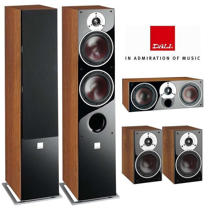 Dali 5-Piece Speaker System with Zensor 7, Zensor 1, and Zensor Vokal in Light Walnut