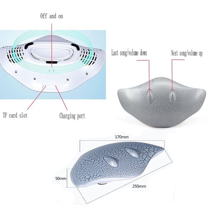 Dynamic LED Lights Nightlight Wireless Portable Bluetooth Stingray Fish/Shark-shape Speaker Support TF Card for... N3