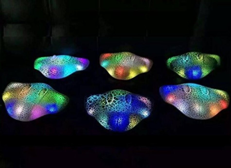 Dynamic LED Lights Nightlight Wireless Portable Bluetooth Stingray Fish/Shark-shape Speaker Support TF Card for... N19