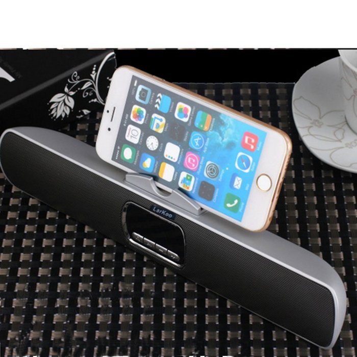 LarKoo Ultra Portable Wireles Rechargeable Handsfree Bracket LCD Bluetooth Speaker Stereo Syste Stand for Smartphones... N3