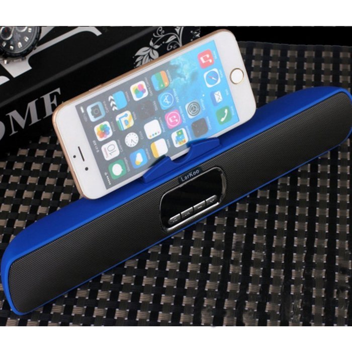 LarKoo Ultra Portable Wireles Rechargeable Handsfree Bracket LCD Bluetooth Speaker Stereo Syste Stand for Smartphones... N15