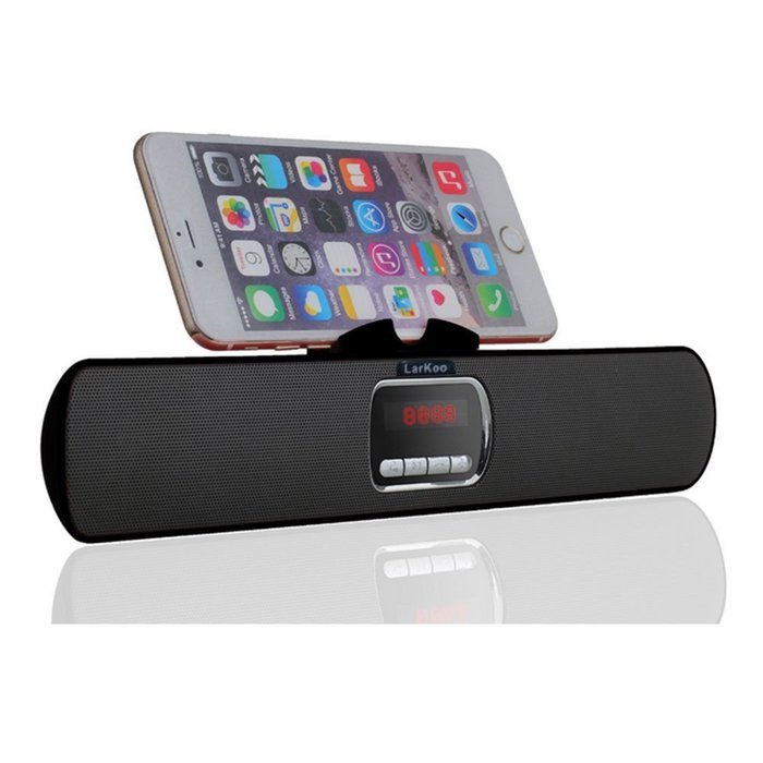 LarKoo Ultra Portable Wireles Rechargeable Handsfree Bracket LCD Bluetooth Speaker Stereo Syste Stand for Smartphones... N17