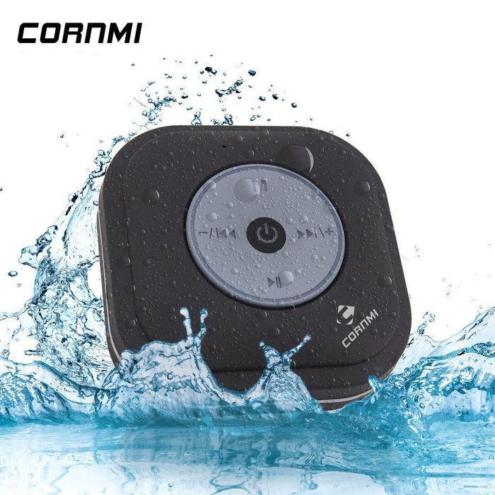 CORNMI EBS-52 FM RADIO Water Resistant Bluetooth Wireless Shower Speaker Hands-Free Portable Speakerphone Built-in...