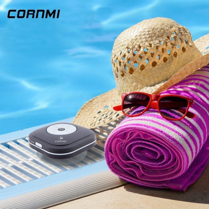 CORNMI EBS-52 FM RADIO Water Resistant Bluetooth Wireless Shower Speaker Hands-Free Portable Speakerphone Built-in... N6