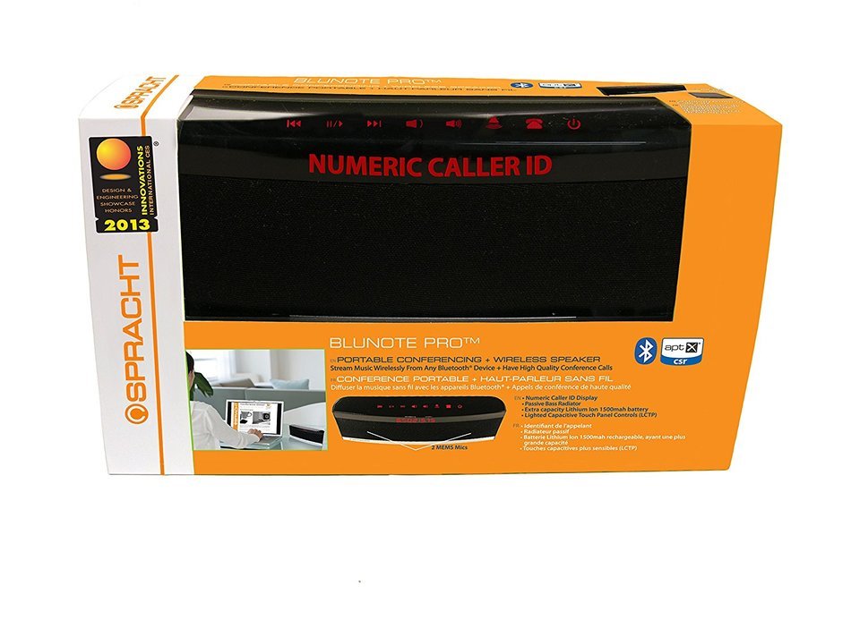 Spracht&reg; BluNote Pro Blutooth Speaker - Portable Conferencing and Wireless Speaker, Visual Scrolling Caller ID... N4