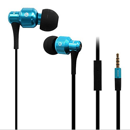 AWEI ES 500i Metal 3.5mm Jack In-Ear Noise Isolating With Mic Super Bass Earphone For iPhone 6S iPad Color Pink