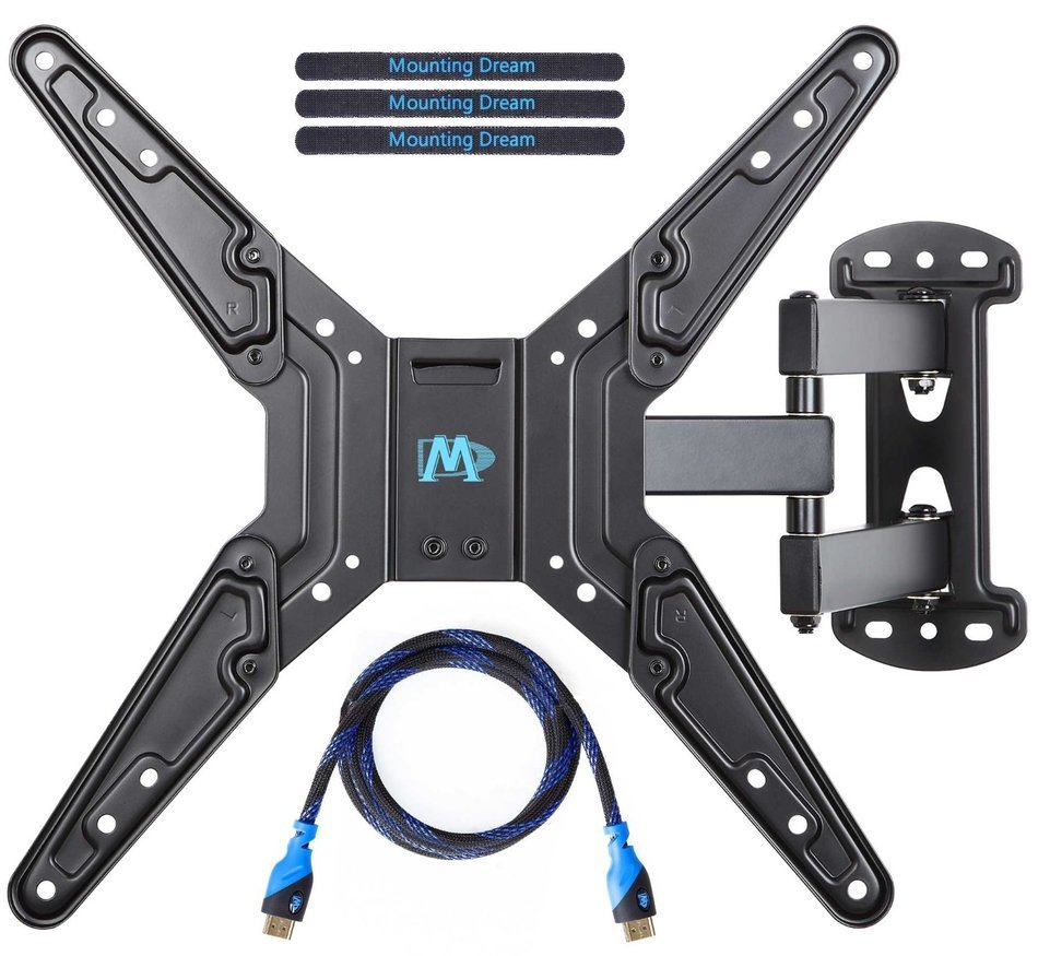 Mounting Dream MD2413-MX Full Motion Articulating Arm Wall Mount Bracket for 26-55 Inches LED/LCD/Plasma Flat...