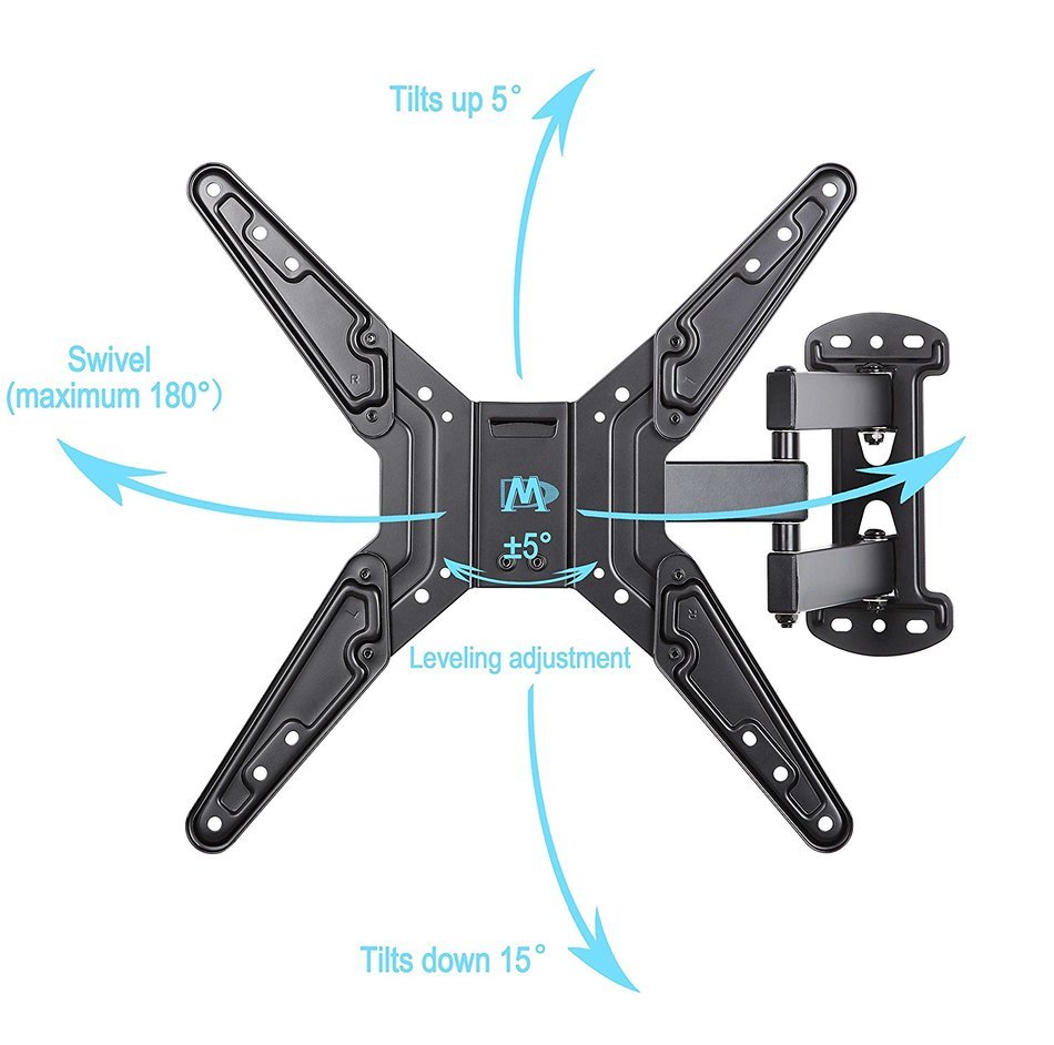 Mounting Dream MD2413-MX Full Motion Articulating Arm Wall Mount Bracket for 26-55 Inches LED/LCD/Plasma Flat... N3