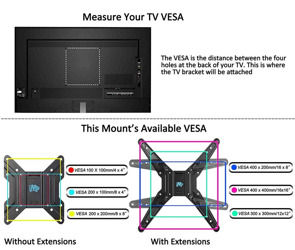 Mounting Dream MD2413-MX Full Motion Articulating Arm Wall Mount Bracket for 26-55 Inches LED/LCD/Plasma Flat... N4
