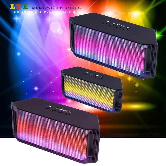 Bluetooth Speakers Mini Portable Wireless Speaker With Colorful LED Light Subwoofer Music Player Speaker with... N5