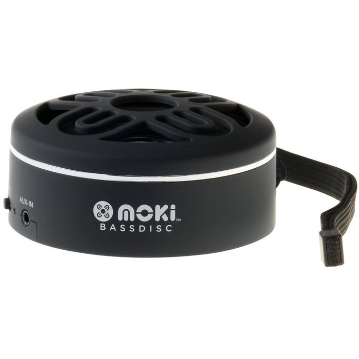 Moki ACCBDSCBK BassDisc Bluetooth Wireless Portable Speaker (Black)