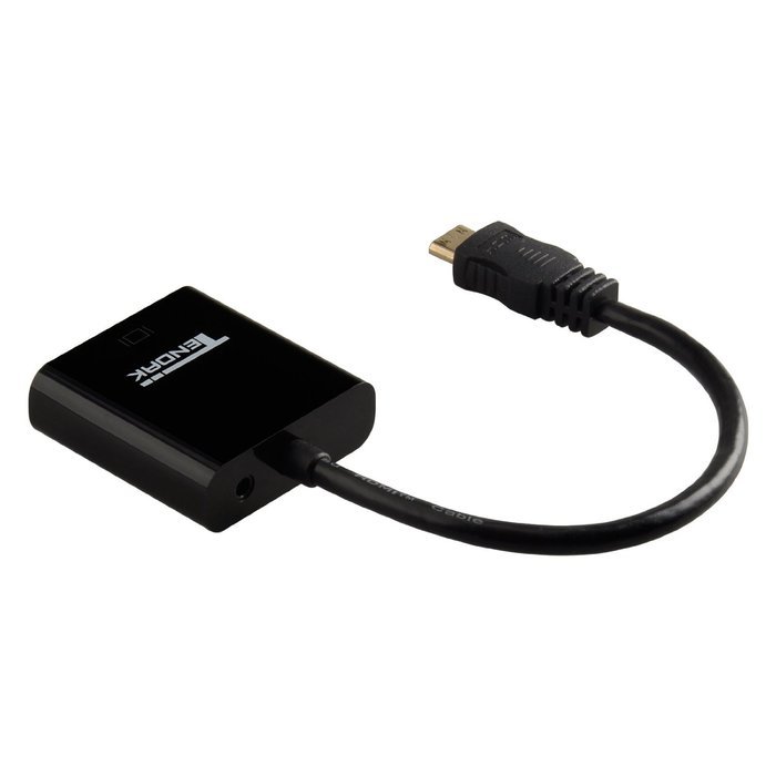 Tendak Gold-Plated Active HD 1080P HDMI to VGA Converter Adapter Dongle with 3.5mm Audio for Laptop PC Projector... N17