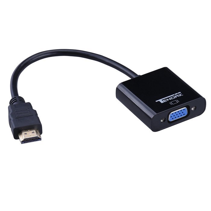 Tendak Gold-Plated Active HD 1080P HDMI to VGA Converter Adapter Dongle with 3.5mm Audio for Laptop PC Projector... N22