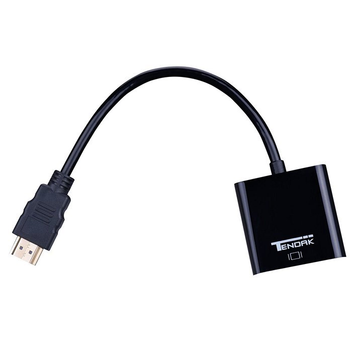 Tendak Gold-Plated Active HD 1080P HDMI to VGA Converter Adapter Dongle with 3.5mm Audio for Laptop PC Projector... N23