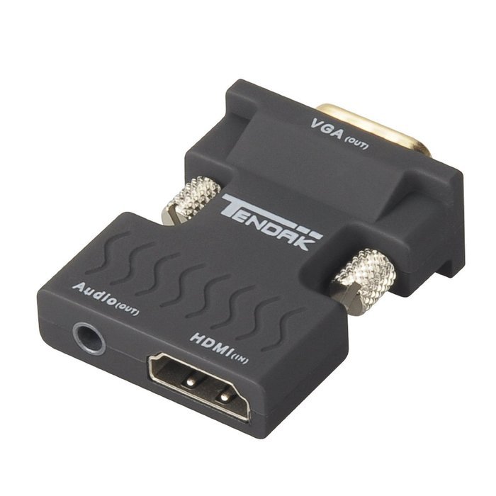 Tendak Gold-Plated Active HD 1080P HDMI to VGA Converter Adapter Dongle with 3.5mm Audio for Laptop PC Projector... N29