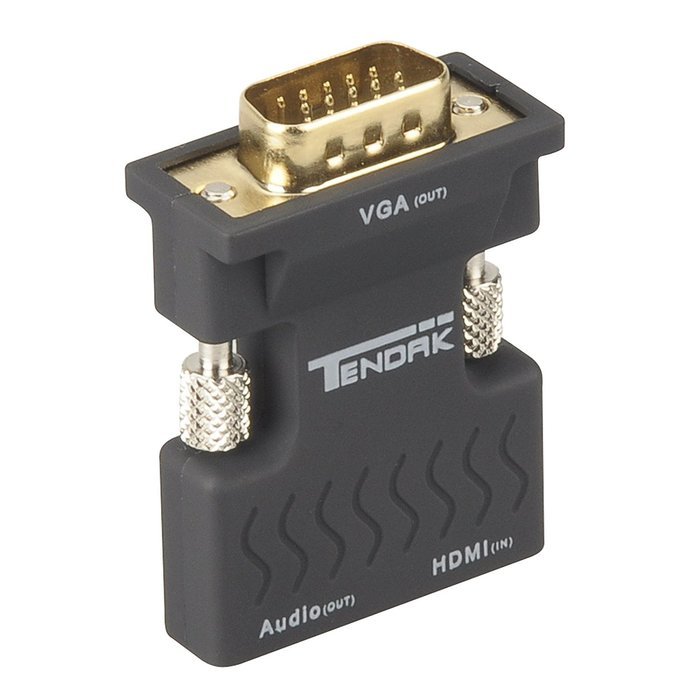 Tendak Gold-Plated Active HD 1080P HDMI to VGA Converter Adapter Dongle with 3.5mm Audio for Laptop PC Projector... N33