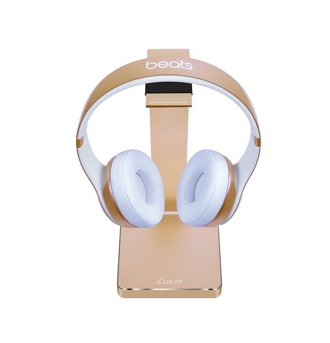 LUXA2 E-ONE Rose Gold Aluminum Headphone Stand for Beats, Sony, Sennheiser, Philips, Audio-Technica, Plantronics... N33