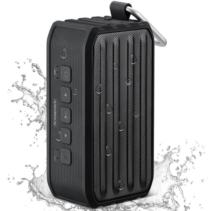 Arespark Outdoor Bluetooth 4.0 Speaker with 12 Hours Playtime, 7W Dual Stereo Bass Radiator, IPX4 Waterproof,...