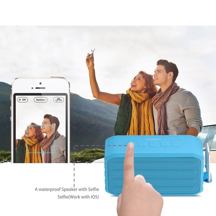 Arespark Outdoor Bluetooth 4.0 Speaker with 12 Hours Playtime, 7W Dual Stereo Bass Radiator, IPX4 Waterproof,... N13