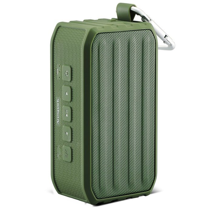 Arespark Outdoor Bluetooth 4.0 Speaker with 12 Hours Playtime, 7W Dual Stereo Bass Radiator, IPX4 Waterproof,... N17