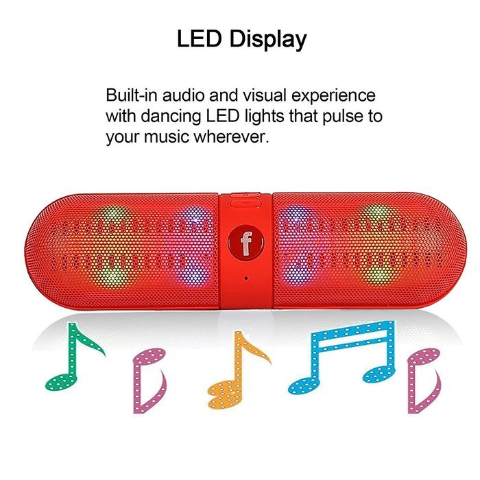Bluetooth Speaker, EEEKit Portable Bluetooth 4.1 Wireless Mini LED Color Changing Rave Light Show Stereo Speaker... N3