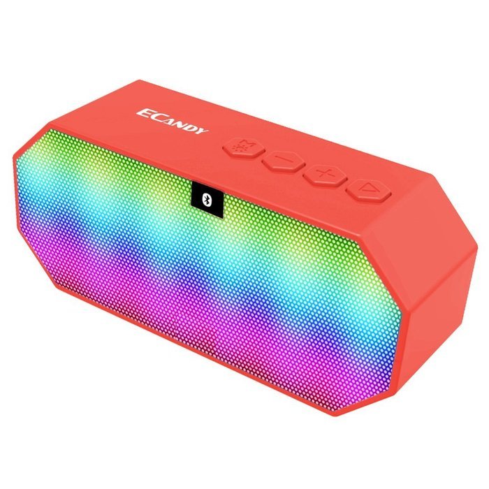Bluetooth Speakers,Ecandy Portable Wireless Stereo Speaker with LED Lights, Build-in Microphone Support Hands-free... N9