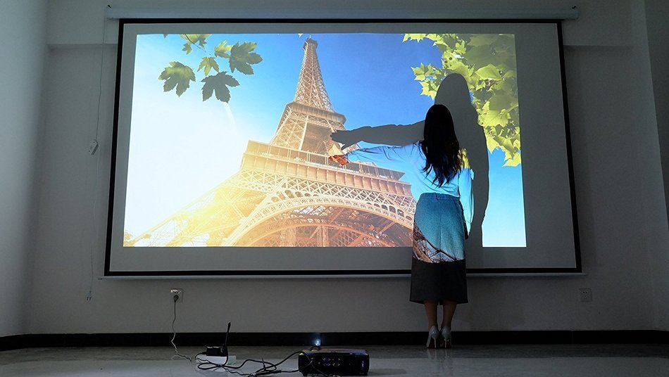 Short throw Projector DLP Shutter 3D 240W LED Lamp 8000 LED lumens 4000 ANSI Lumens Video Cinema Movies Theater