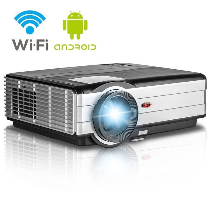 EUG X89 Android Wifi 3000 Lumen Home Theater Projector HD 1080p 720p XGA 1024x768 VGA HDMI USB SD Audio TV Video...