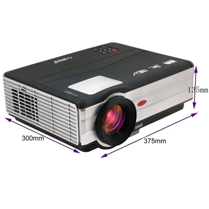 EUG X89 Android Wifi 3000 Lumen Home Theater Projector HD 1080p 720p XGA 1024x768 VGA HDMI USB SD Audio TV Video... N9