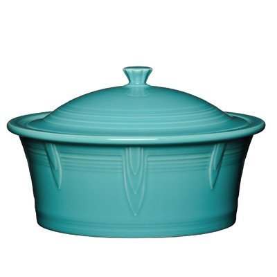 2.81 Qt. Round Covered Casserole Color: Turquoise