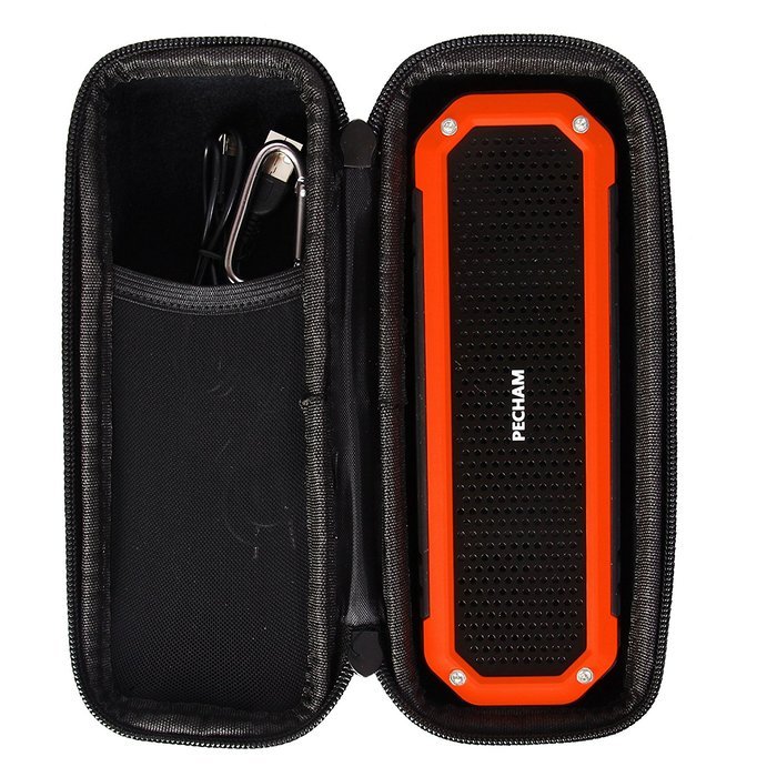 Caseling Hard Case for PECHAM C26 Wireless Portable Bluetooth Speakers. - Mesh Pocket for Cables. N3