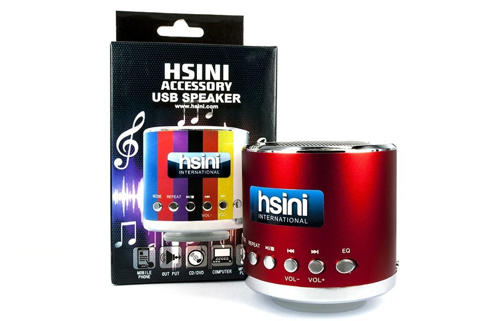 hsini Portable Mini Music SD USB Speaker for PC Mobile Phone MP3 Player - Retail Packaging - Blue N5