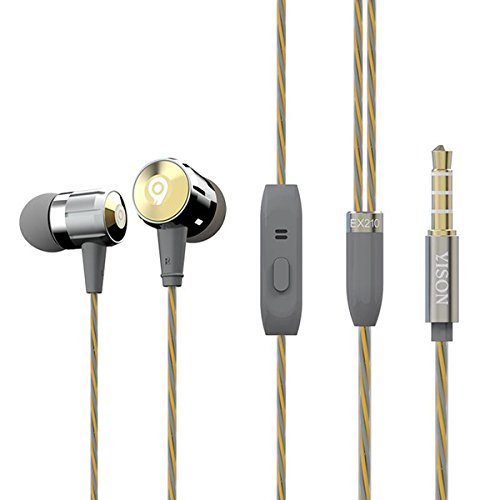 Yison Noise Isolation Super Stereo Bass Earphone Handsfree With Microphone Remote Control Headphone Color Black N3