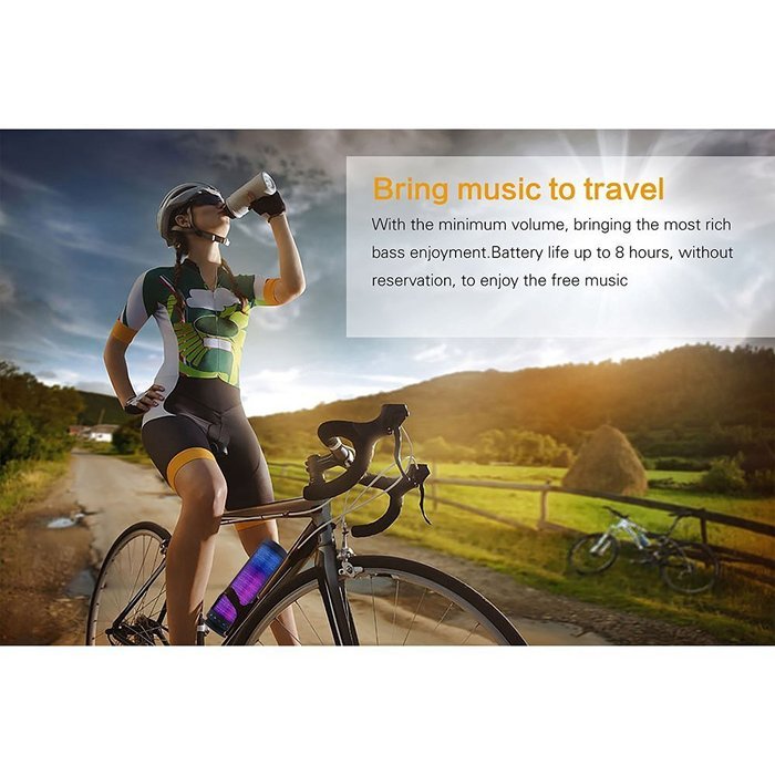 [Charging Port Improve] InaRock&reg; 10W Hi-Fi Portable Wireless Bluetooth 4.0 NFC Speaker 5 LED Light Visual Display... N4
