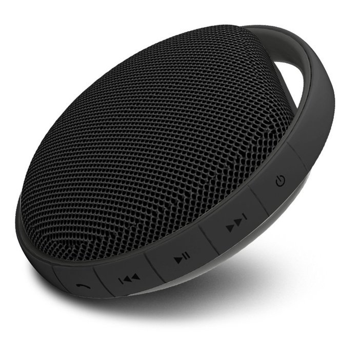MIIKEY Portable Water-Proof Bluetooth Speaker with Built-In Microphone (Black)