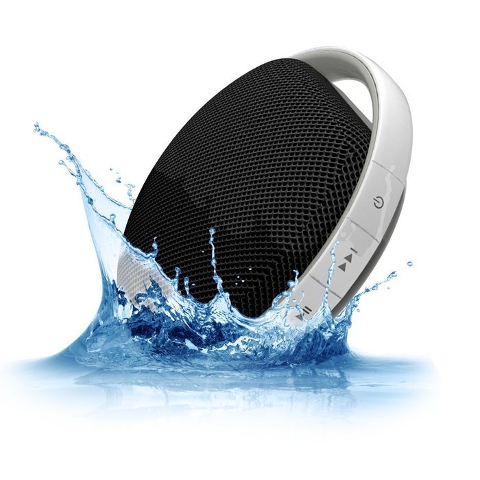 MIIKEY Portable Water-Proof Bluetooth Speaker with Built-In Microphone (Black) N2