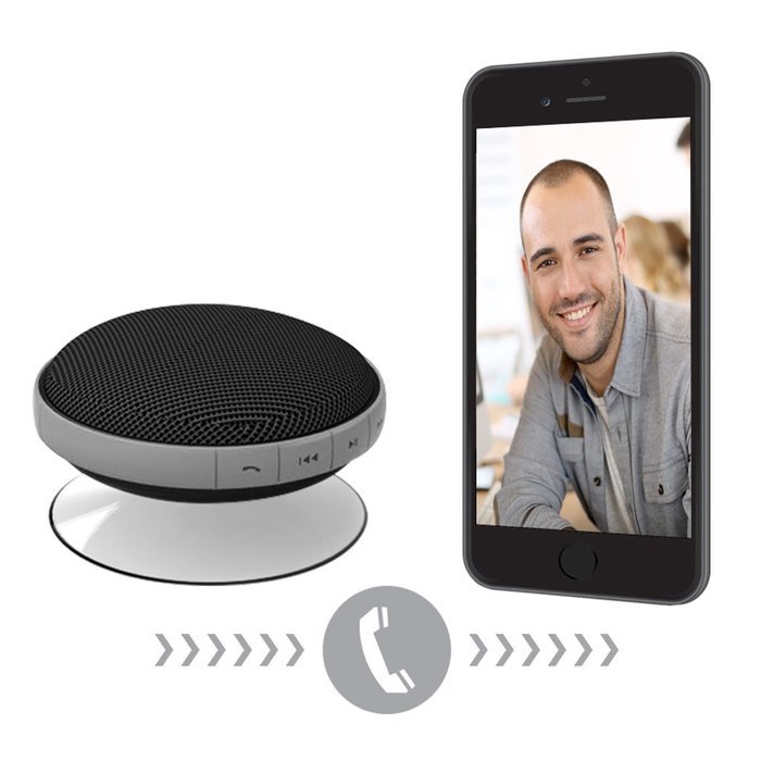 MIIKEY Portable Water-Proof Bluetooth Speaker with Built-In Microphone (Black) N6