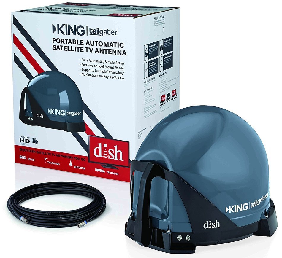 KING VQ4100 Quest Portable/Roof Mountable Satellite TV Antenna (for use with DIRECTV) N27