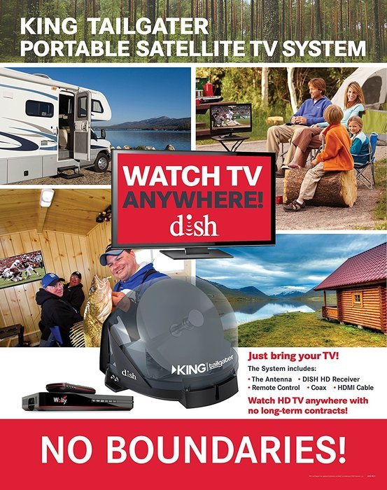 KING VQ4100 Quest Portable/Roof Mountable Satellite TV Antenna (for use with DIRECTV) N45