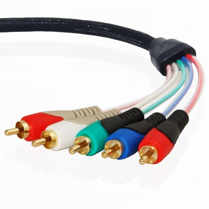 Mediabridge Component Video Cables with Audio (6 Feet) - Gold Plated RCA to RCA - Supports 1080i N4