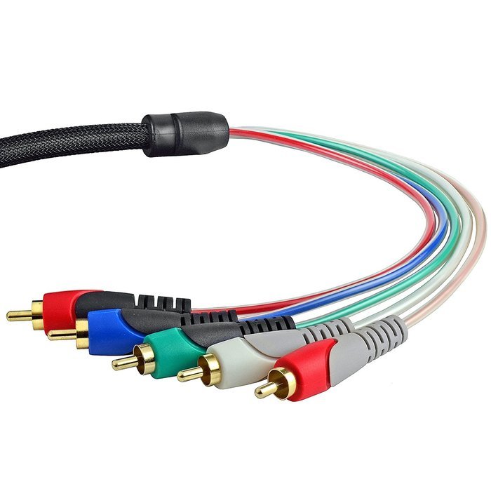 Mediabridge Component Video Cables with Audio (6 Feet) - Gold Plated RCA to RCA - Supports 1080i N6