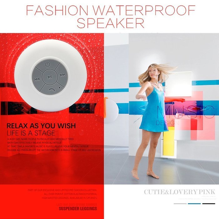 Protech Bluetooth Waterproof IPx4 Shower Wireless Speaker 3.0, Mini Water Resistant Wireless Shower Speaker, Handsfree... N8