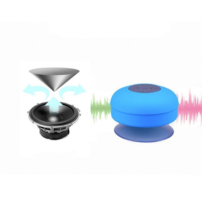 Protech Bluetooth Waterproof IPx4 Shower Wireless Speaker 3.0, Mini Water Resistant Wireless Shower Speaker, Handsfree... N14